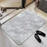 Kieselgur Stein Badematte rutschfeste Anti Schimmel Schnelltrocknende Gummi Badezimmermatten Imitationsmarmor Kieselgur waschbare Bodenmatte Super saugfähige Steinbadematte