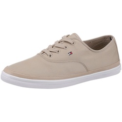 Tommy Hilfiger ESSENTIAL KESHA LACE SNEAKER Sneaker mit gestickter Logoflagge, E-Weite beige