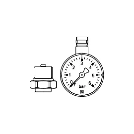 TECE TECEfloor Manometer mit Montageventil