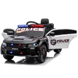 ES-Toys Kinderfahrzeug Elektro Auto Dodge Polizei" Ledersitz MP3 3 Jahre | Gr.: onesize