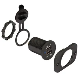 VELLEMAN Unterputz Usb Autoladegerat 12 24 V Dc Eingang, 2 X 5 V Ausgang