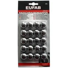 Eufab Radschraubenkappen 19 mm Chrom Metall