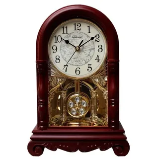 Vintage Kaminuhr Vintage Tischuhr, massive Holzschreiberuhren, kein Tick Alarm Stille Holz Europäische Retro -Antiquitätenuhr, for Regal, Tabletop Wohnzimmer Luxus Büro -Schreibtisch moderne Wohnkultu