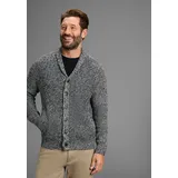 MAN'S WORLD Strickjacke in schwarz melange, | Gr.: XXL