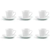 Quid 6 Tassen mit Untertasse 0,09 l Transparent