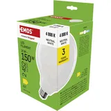 EMOS LED Lampe G125, 18W 150W Glühbirne, milchige Glühlampe Globus mit E27 Sockel und Helligkeit 2452 lm, Neutralweiß 4000 K, 25000 Stunden Lebensdauer, CRI > 80, 360° Abstrahlwinkel