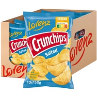 Lorenz Snack World Crunchips Salted, 10er Pack (10 x 150 g)
