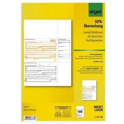 Sigel PC-SEPA-Überweisung ZV570 weiß, 21x29.7 cm