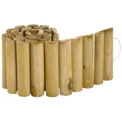 Beeteinfassung 180x20cm aus Kiefernholz, Rollborder, Beetumrandung
