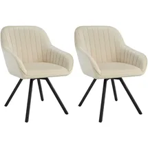 Tectake tectake® Armlehnstuhl Snug gepolstert, in Samtoptik, 58 x 58 x 82 cm