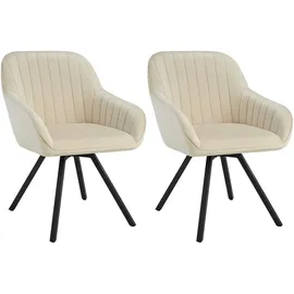 Tectake tectake® Armlehnstuhl Snug gepolstert, in Samtoptik, 58 x 58 x 82 cm