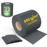 VOUNOT Sichtschutzstreifen 70 x 19 cm grau PVC 40 St.