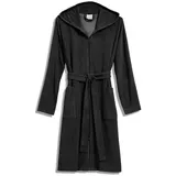 Möve Damenbademantel Reißverschluss Kapuze Frottier, Kapuze, 80% Baumwolle, 20% Polyester grau S