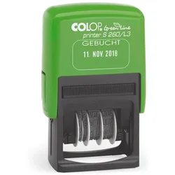 COLOP Printer S 260/L3 Green Line, Selbstfärbestempel, Text/Datumsstempel, 24 x