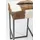Kare Barhocker Country Life 74 x 35 x 35 cm Weiß/Braun