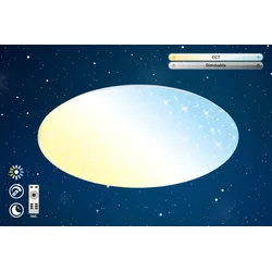 BRILONER LEUCHTEN LED Deckenleuchte "VERB", weiß, Lampen, LED Sternenhimmel