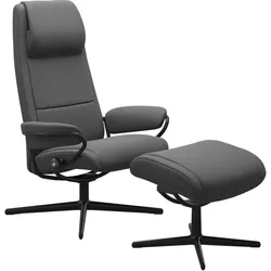 Stressless Sessel | Paris Cross Base Batick Grau Matt Schwarz Hoher Rücken
