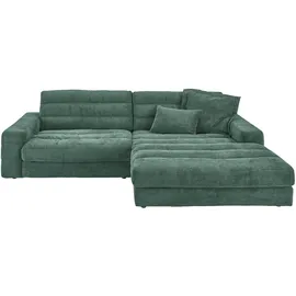 Candy 3C Candy »Stripes Mega-Sofa, bequem und komfortabel, L-Form« Lose Rückenkissen, mit feiner Quersteppung, Cord-Bezug