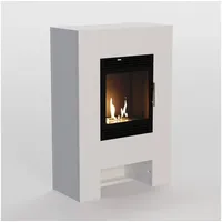 GLOW FIRE Echtfeuer-Dekokamin Harstad Vision Ethanol Kamin, Bioethanol Kamin mit 3h Brenndauer, Heizleistung bis 2KW weiß