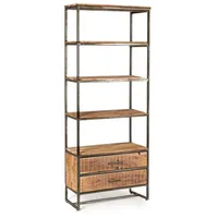 BIZZOTTO Bücherregal Elmer aus Akazienholz, 2 Schubladen