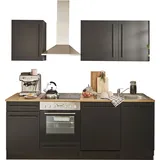 BASIC by Balculina Küchenzeile Jazz 220 cm schwarz