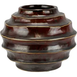 Dekovase I.GE.A. "Vase aus Keramik", braun, B:16cm H:13cm, Keramik, Vasen, Dekovase Blumenvase Modern für Tischdeko Tischvase Deko Trockenblume