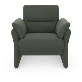 DOMO collection Sessel DOMO COLLECTION "Pina elegant und zeitloser Clubsessel, bequemer Cocktailsessel", grün (dunkelgrün), B:99cm H:95cm T:88cm, Sessel, Sessel, Hoher Sitzkomfort, Microfaser hochflorig, dunkelgrün