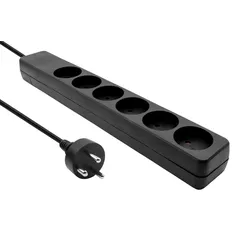 MicroConnect MC-GRU0607DKB, 7 m, Typ K, Typ K, 6 AC-Ausgänge, 900 g, 982 g