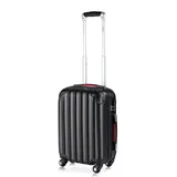 monzana Hartschalen Trolley 4-Rollen Cabin 50 cm / 34 l schwarz