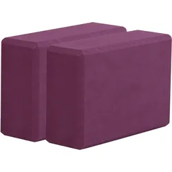 Yogablock Basic Art Set Big (2 Stück) Yoga Bordeaux Stabil YOGISTAR rot No Size