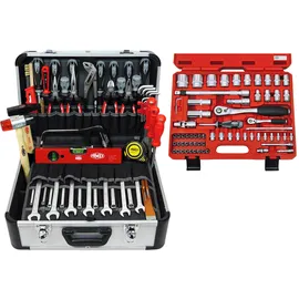 FAMEX Werkzeugkoffer 420-18 mit Steckschlüsselsatz 164-teilig