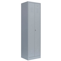 LÜLLMANN Putzmittelschrank 510720 lichtgrau 60,0 x 50,0 x 180,0 cm, aufgebaut