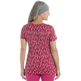 Icebreaker 150 Tech Lite Ii Glaci Cam Merino Kurzarm-t-shirt - Crystal / Electronpink / Aop - S