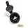 Mika Schlüsselanhänger / Kleingeldbörse klein Sattelleder 7cm schwarz