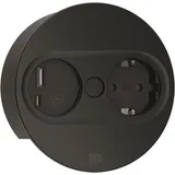 Bachmann Einbausteckdose Twist 2 2 m Schwarz
