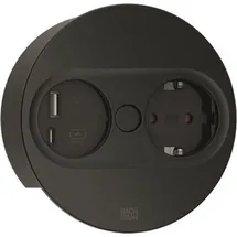 Bachmann Einbausteckdose Twist 2 2 m Schwarz