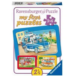 Ravensburger My first Puzzle - Rahmenpuzzle Tiere im Einsatz, 3x6 Teile