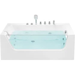 Whirlpool Badewanne weiß Eckmodell 170 x 80 cm links PUQUIO