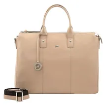 Braun Büffel Hanna Shopper Tasche Leder 39 cm Laptopfach beige