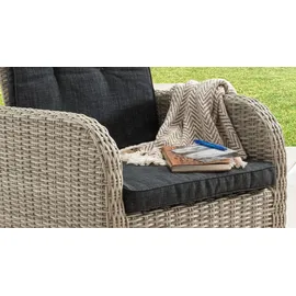 Destiny PALMA Luna Sitzgruppe vintage Weiß Tisch 165x90 Loungegruppe Hochlehner