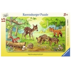 Ravensburger Puzzle Ravensburger Kinderpuzzle – 06376 Tierkinder des Waldes – Rahmenpuz…, Puzzleteile