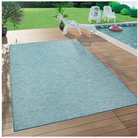 Paco Home Teppich »Sonset«, rechteckig, Flachgewebe, meliert, In- und Outdoor geeignet, Wohnzimmer, blau