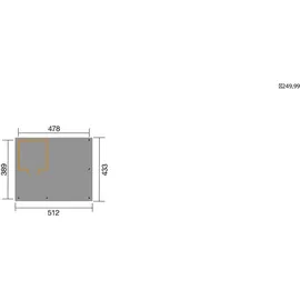 Weka Carport 607 Gr. 1 inkl. Geräteraum 4,78 x 3,89 m kdi