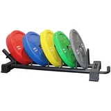 Sporttrend 24 Hantelscheiben Bumper Plate Rack für 12-15 Hantelscheiben, Aufnahme schwarz