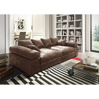 Fun Möbel Big-Sofa »Big Sofa Couchgarnitur Megasofa Riesensofa AREZZO«, N/A 1 Teile, Inkl.Zirrkissen braun
