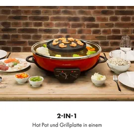 Klarstein Szechuan Hot Pot und Grillplatte rot