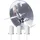 Novaliv 12x Kerzenpick mit Dorn 7,5cm SILBER Kerzenteller Metall rund Adventsk in Silber | Gr.: onesize
