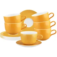 SELTMANN WEIDEN Milchkaffeetasse 0,38 l Mango Orange 6 St.