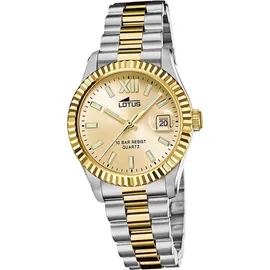 Lotus Edelstahl Damen Uhr Armbanduhr silber gold Elegant Classic D2UL18931/2 - Silber