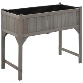 vidaXL Hochbeet mit Gewächshaus 110 x 54 x 120 cm Braun